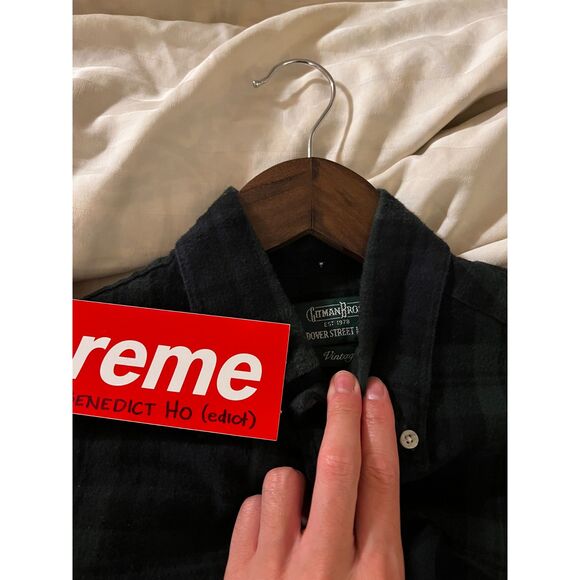 Gitman Brothers vintage green check shirt DOVER ST MARKET EXCLUSIVE - Picture 3 of 3